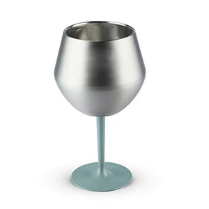 350 ml vacuum wine cup with 304 s/s inner, 201 s/s outer with paint coating,The base of the cup can be detached